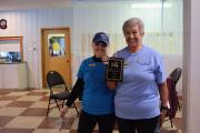 Bernice reciving BBS Award from Bonnie